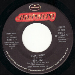 Bon Jovi Silent Night USED VINYL 7INCH 45 RPM PROMO