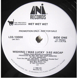 Wet Wet Wet Wishing I Was Lucky Vinyl 12" USED