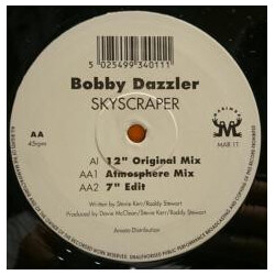 Bobby Dazzler Skyscraper USED VINYL 12INCH 45 RPM