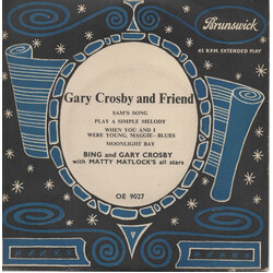 Bing Crosby / Gary Crosby (2) / Matty Matlock's All Stars Gary Crosby And Friend USED VINYL 7INCH 45 RPM EP REPRESS