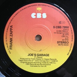 Frank Zappa Joe's Garage USED VINYL 7INCH 45 RPM SINGLE