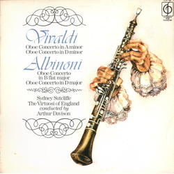 Antonio Vivaldi / Tomaso Albinoni / Sidney Sutcliffe / The Virtuosi Of England / Arthur Davison Oboe Concertos Vinyl LP USED