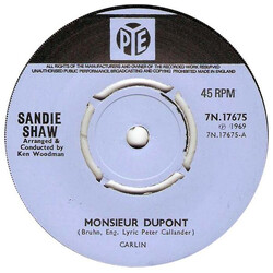 Sandie Shaw Monsieur Dupont VINYL 7" USED