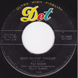 Pat Boone Good Rockin' Tonight / With The Wind And The Rain In Your Hair USED VINYL 7INCH 45 RPM SINGLE MONO