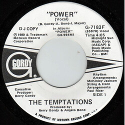 The Temptations Power USED VINYL 7INCH 45 RPM PROMO