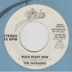The Jacksons Walk Right Now USED VINYL 7INCH SINGLE PROMO