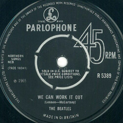 The Beatles We Can Work It Out / Day Tripper USED VINYL 7INCH 45 RPM SINGLE MONO