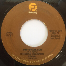 Creedence Clearwater Revival Fortunate Son / Down On The Corner USED VINYL 7INCH 45 RPM REISSUE STYRENE