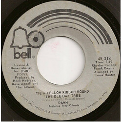 Dawn (5) / Tony Orlando Tie A Yellow Ribbon Round The Ole Oak Tree USED VINYL 7INCH 45 RPM SINGLE