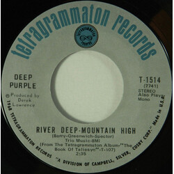 Deep Purple River Deep - Mountain High USED VINYL 7INCH 45 RPM SINGLE STYRENE STEREO
