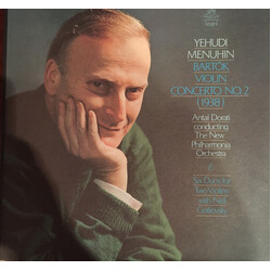 Yehudi Menuhin / Antal Dorati / New Philharmonia Orchestra / Neil Gotkovsky Bartok Violin Concerto No. 2 & Six Duos for Two Violins Vinyl LP USED