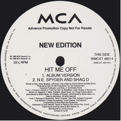 New Edition Hit Me Off (Promo 1) USED VINYL 12INCH PROMO 33 S RPM