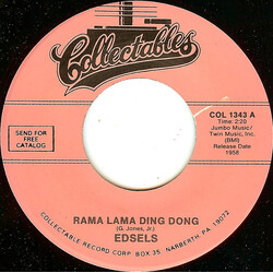 The Edsels Rama Lama Ding Dong / Bells USED VINYL 7INCH 45 RPM REISSUE