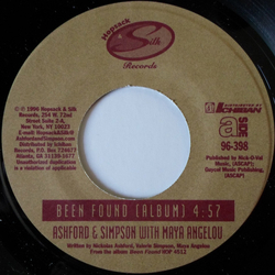 Ashford & Simpson / Maya Angelou Been Found / I Remember All Vinyl 7" USED