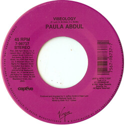 Paula Abdul Vibeology Vinyl 7" USED