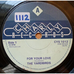 The Yardbirds For Your Love USED VINYL 7INCH 45 RPM SINGLE REISSUE