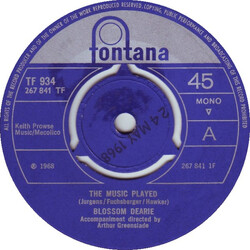 Blossom Dearie The Music Played USED VINYL 7INCH 45 RPM SINGLE MONO