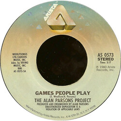 The Alan Parsons Project Games People Play VINYL 7" USED