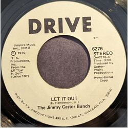 The Jimmy Castor Bunch Let It Out USED VINYL 7INCH 45 RPM SINGLE PROMO STYRENE