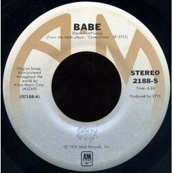 Styx Babe / I'm O.K. USED VINYL 7INCH 45 RPM SINGLE STEREO