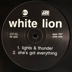 White Lion Lights & Thunder USED VINYL 12INCH PROMO