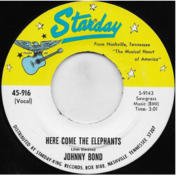 Johnny Bond Here Come The Elephants USED VINYL 7INCH 45 RPM SINGLE