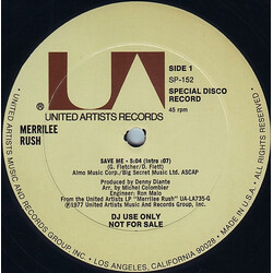 Merrilee Rush Save Me USED VINYL 12INCH 45 RPM PROMO