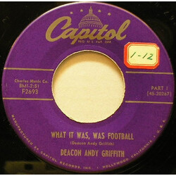 Andy Griffith What It Was, Was Football USED VINYL 45 RPM 7INCH