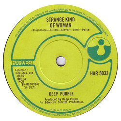 Deep Purple Strange Kind Of Woman USED VINYL 7INCH 45 RPM SINGLE
