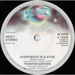 Pointer Sisters Everybody Is A Star USED VINYL 7INCH 45 RPM SINGLE