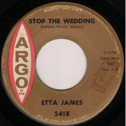 Etta James Stop The Wedding / Street Of Tears Vinyl 7" USED