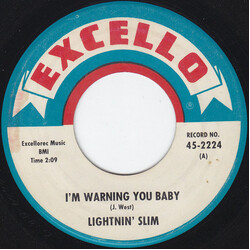 Lightning Slim I'm Warning You Baby USED VINYL 7INCH 45 RPM