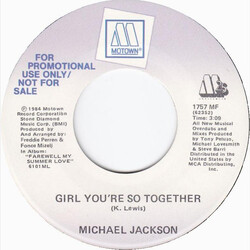 Michael Jackson Girl You're So Together USED VINYL 7INCH SINGLE PROMO