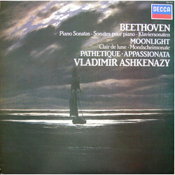 Ludwig van Beethoven / Vladimir Ashkenazy Piano Sonatas Moonlight, Pathetique & Appassionata Vinyl LP USED