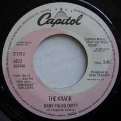The Knack (3) Baby Talks Dirty Vinyl 7" USED