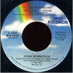 John Schneider I've Been Around Enough To Know VINYL 7" USED