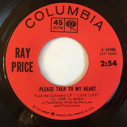 Ray Price Please Talk To My Heart USED VINYL 7INCH 45 RPM SINGLE