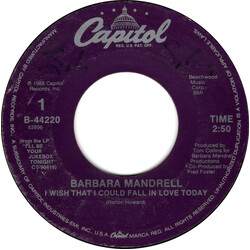 Barbara Mandrell I Wish That I Could Fall In Love Today USED VINYL 7INCH 45 RPM SINGLE