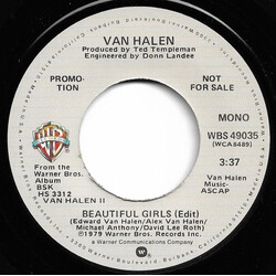Van Halen Beautiful Girls USED VINYL 7INCH PROMO STEREO MONO
