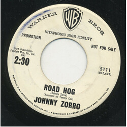 Johnny Zorro Road Hog / Coesville USED VINYL 7INCH 45 RPM SINGLE PROMO