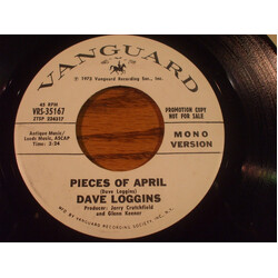 Dave Loggins Pieces Of April / Think'N Of You USED VINYL 7INCH 45 RPM SINGLE PROMO