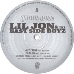 Lil' Jon & The East Side Boyz Crunk Juice USED VINYL 12INCH PROMO