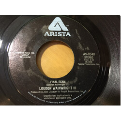 Loudon Wainwright III Final Exam USED VINYL 7INCH 45 RPM SINGLE