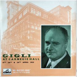 Beniamino Gigli Gigli At Carnegie Hall Vinyl LP USED