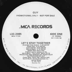 Guy Let's Stay Together VINYL 12" USED