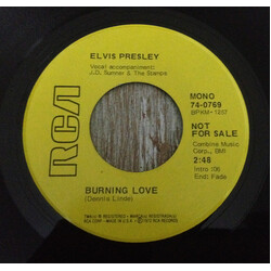 Elvis Presley Burning Love / It's A Matter Of Time USED VINYL 7INCH 45 RPM SINGLE PROMO MONO