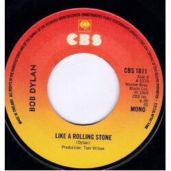 Bob Dylan Like A Rolling Stone USED VINYL 7INCH 45 RPM SINGLE REISSUE MONO
