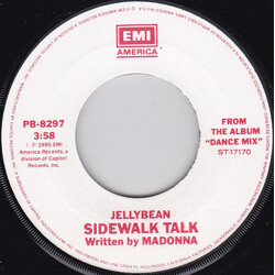 John "Jellybean" Benitez Sidewalk Talk USED VINYL 7INCH 45 RPM SINGLE PROMO STEREO
