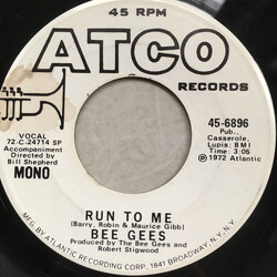 Bee Gees Run To Me (Mono/Stereo) USED VINYL 7INCH 45 RPM SINGLE PROMO STEREO MONO