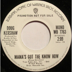 Doug Kershaw Mama's Got The Know How USED VINYL 7INCH 45 RPM PROMO STEREO MONO
